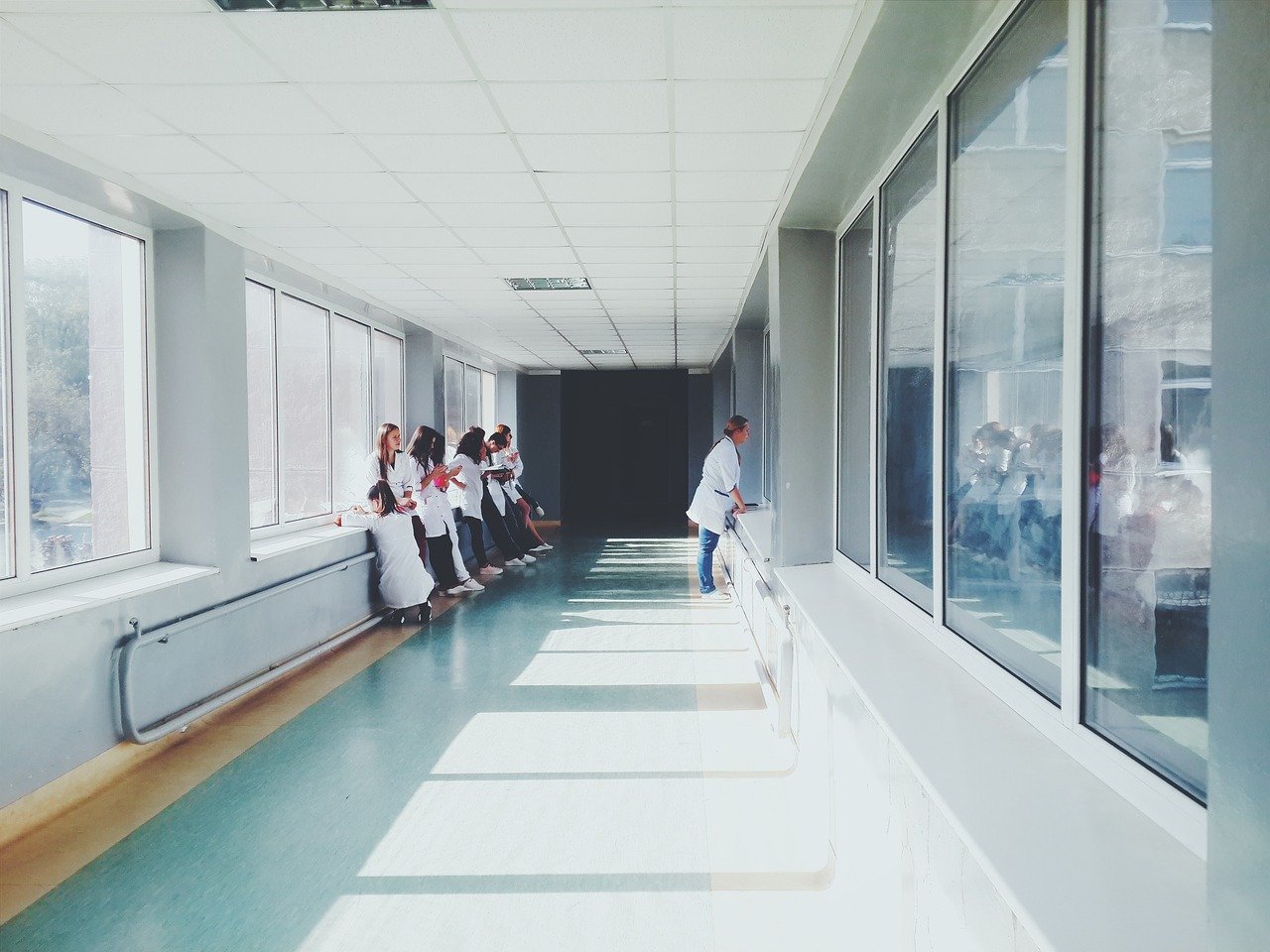 Doctors in the hallway